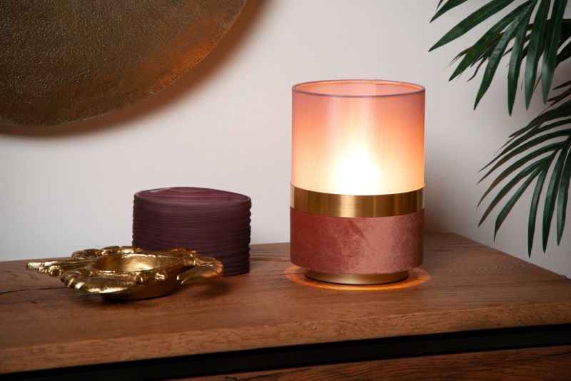 Lucide EXTRAVAGANZA TUSSE - Stolná lampa - Ø 15 cm - 1xE14 - ružová